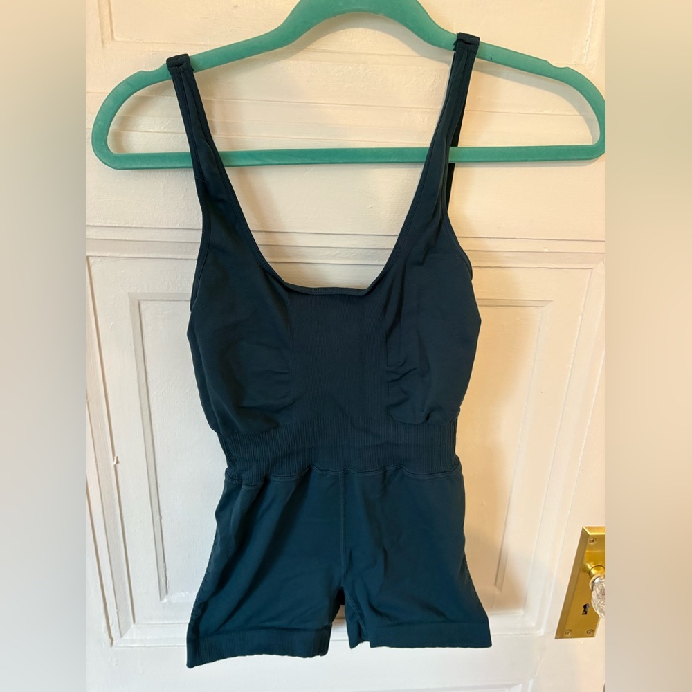 FP Movement by Free People Dark Teal Good Karma Runsie (XS/S)